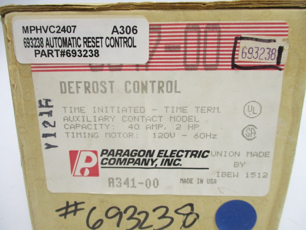 PARAGON ELECTRIC A341-00 8047-00 120VAC NSMP