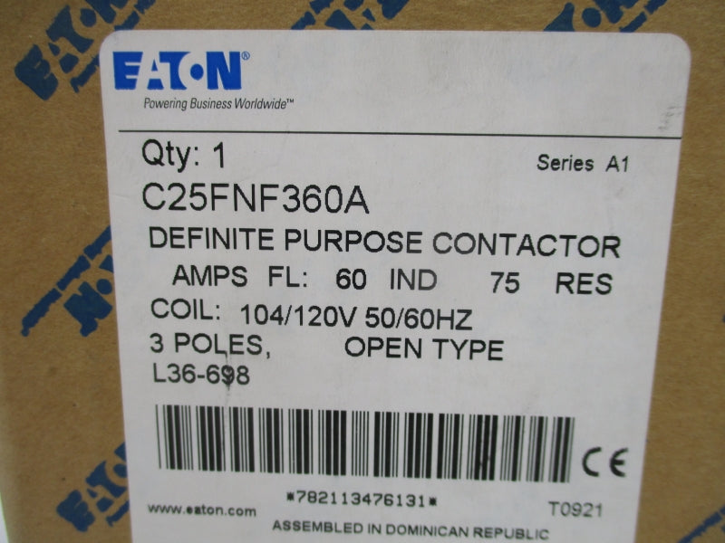 CUTLER HAMMER C25FNF360A SER. A1 104-120V 60A NSMP