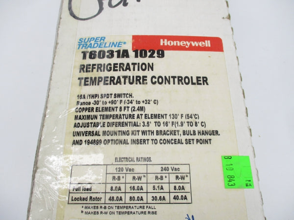HONEYWELL T6031A1029 120/240VAC 16A NSMP
