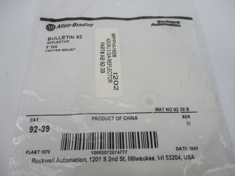 ALLEN BRADLEY 92-39 SER. B 3" NSMP