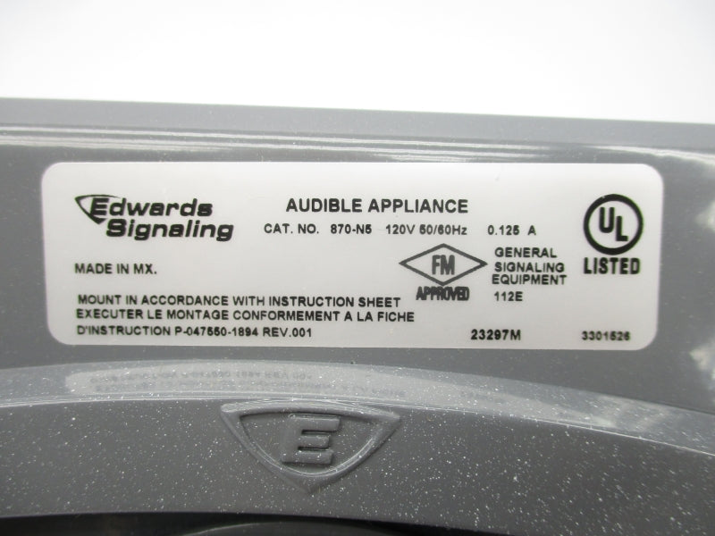 EDWARDS SIGNALING 870-N5 120V 0.125A NSMP