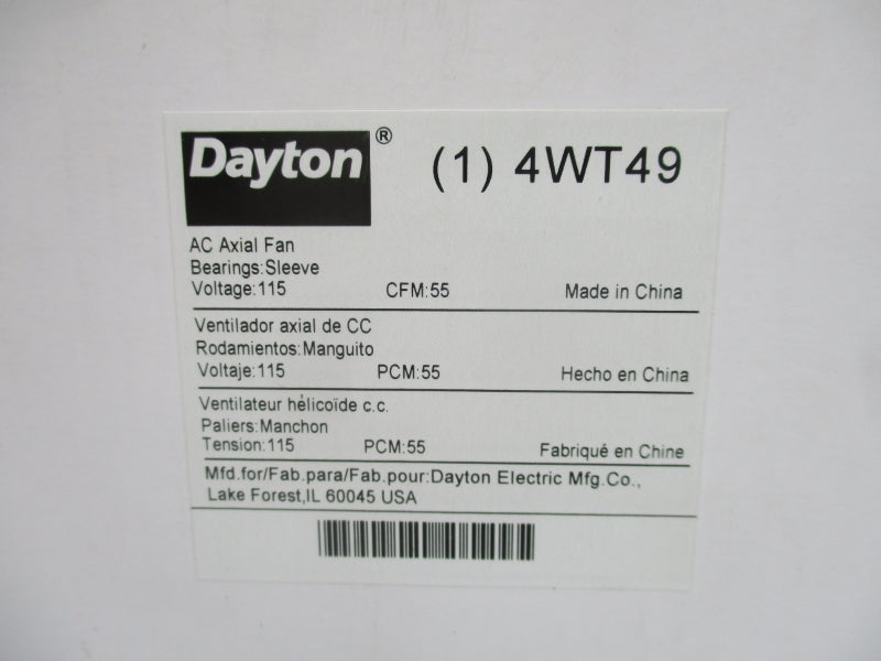 DAYTON 4WT49 115V 0.12/0.13A NSMP