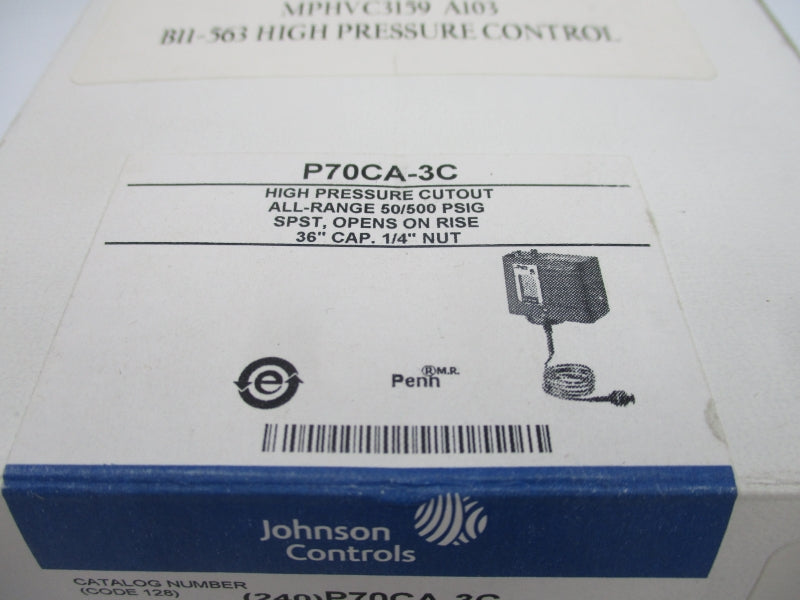 JOHNSON CONTROLS P70CA-3C 600V 4.8A 50-500PSI NSMP