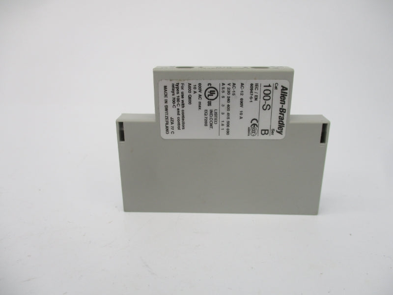 ALLEN BRADLEY 100-SB10 SER. B 600VAC 10A NSNP