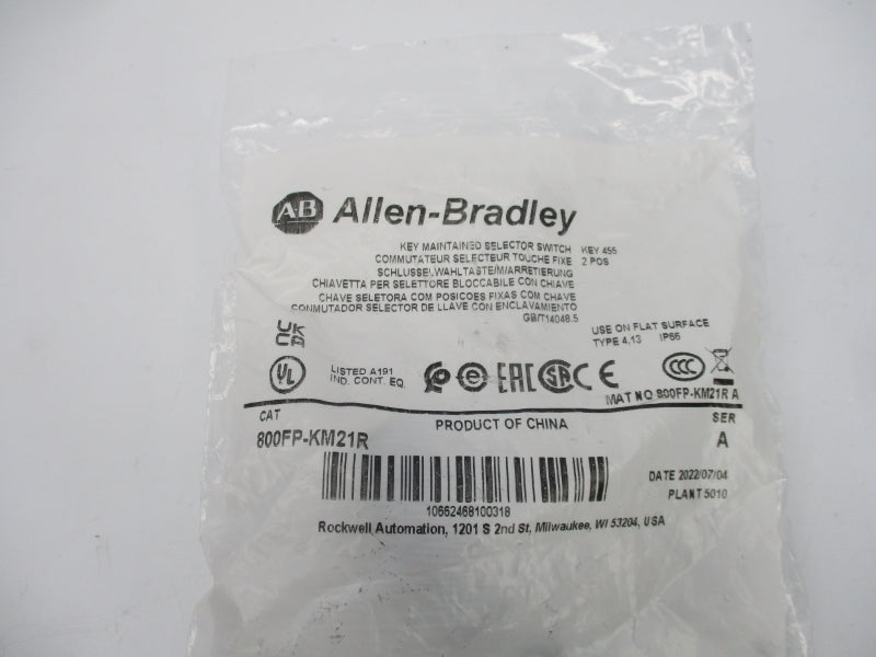 ALLEN BRADLEY 800FP-KM21R SER. A NSMP
