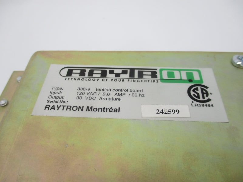 RAYTRON 336-9 120VAC 9.6A UNMP