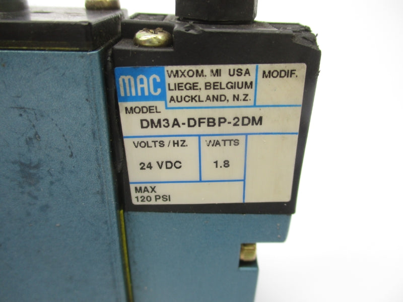 MAC 92B-BAF-000-DM-DFBP-2DM 24VAC 20-120PSI UNMP
