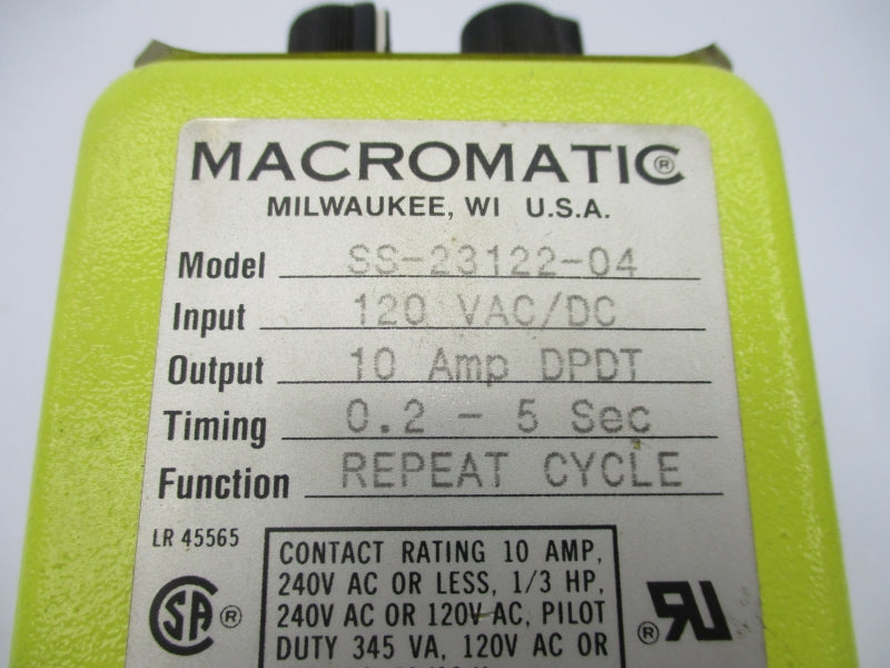 MACROMATIC SS-23122-04 120VAC/DC 0.2-5S UNMP