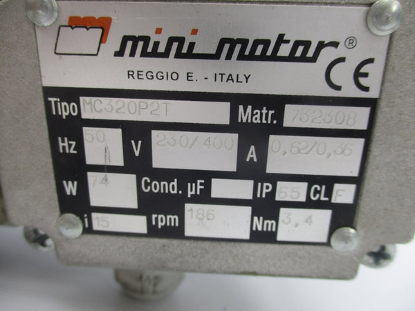 MINI MOTOR MC320P2T 230/400V 0.62/0.36A UNMP