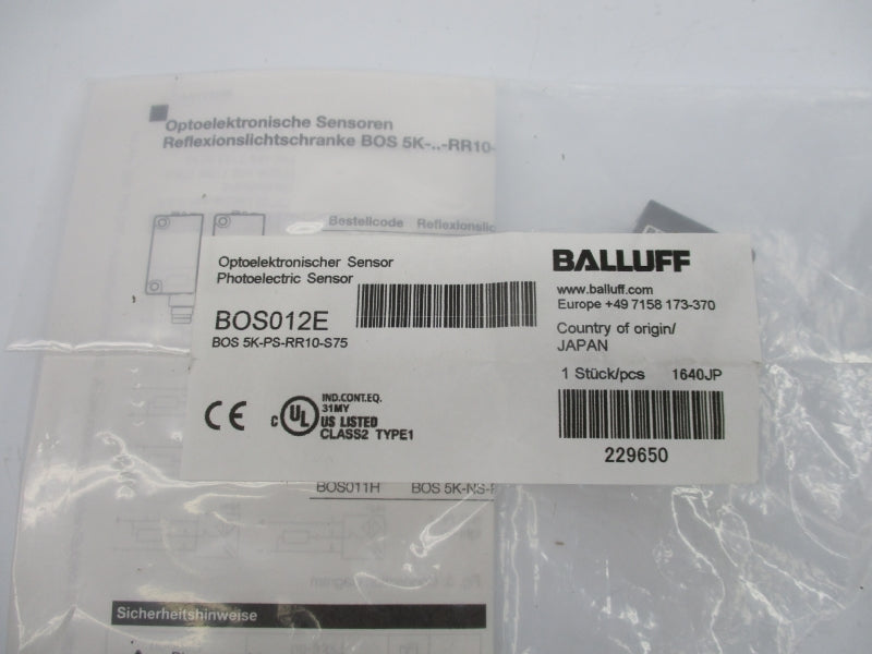 BALLUFF BOS5K-PS-RR10-S75 BOS012E NSMP