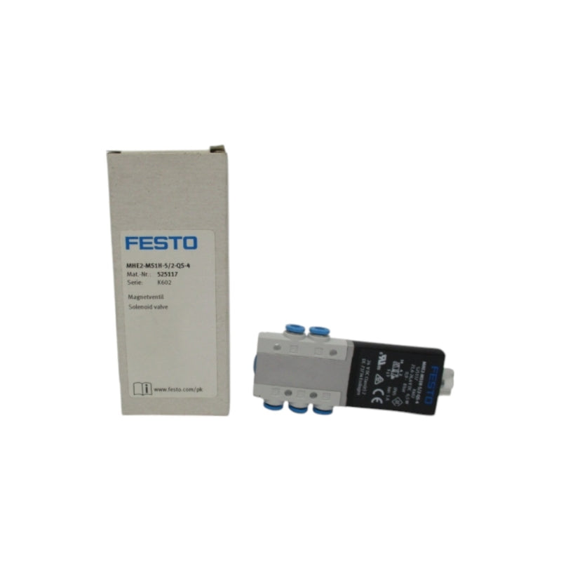 FESTO MHE2-MS1H-5/2-QS-4 525117 21.6-26.4VDC NSMP