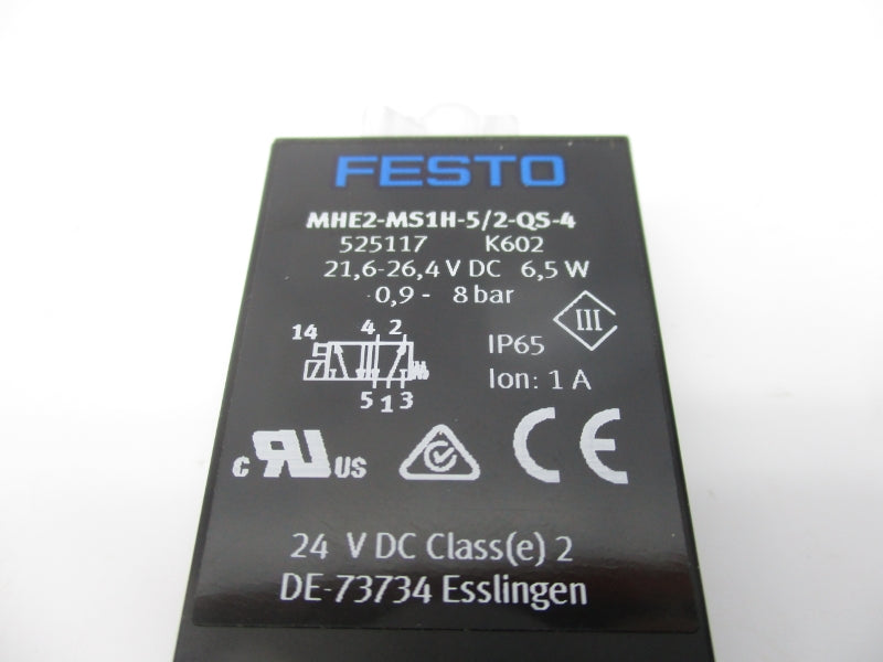 FESTO MHE2-MS1H-5/2-QS-4 525117 21.6-26.4VDC NSMP