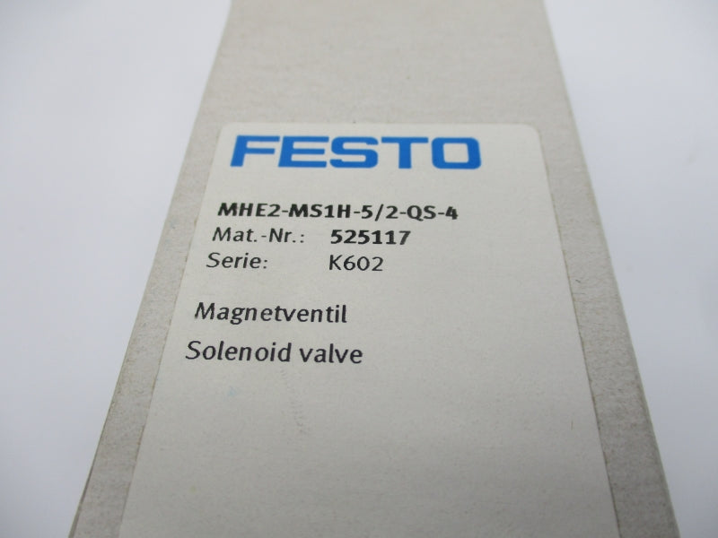 FESTO MHE2-MS1H-5/2-QS-4 525117 21.6-26.4VDC NSMP