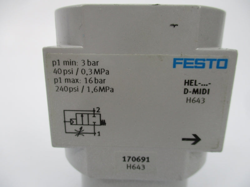 FESTO HEL-…-D-MIDI 170691 40-240PSI NSNP