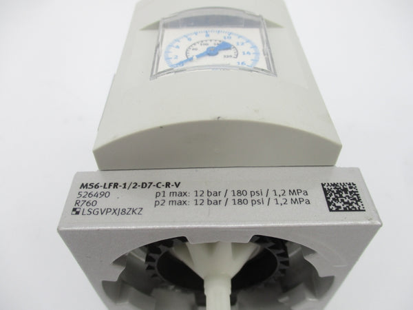 FESTO MS6-LFR-1/2-D7-C-R-V 526490 180PSI (AS PICTURED 2) NSNP