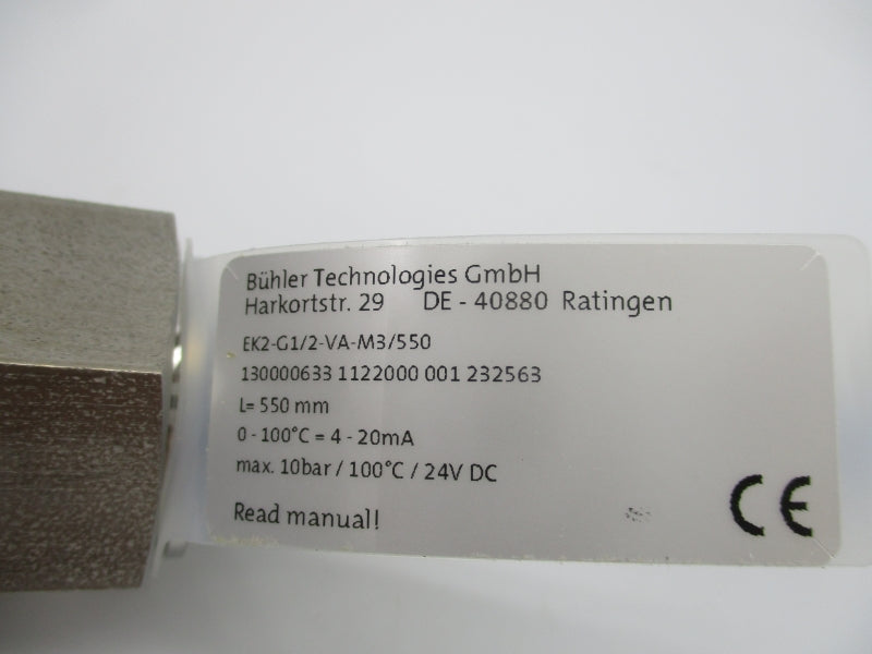 BUHLER TECHNOLOGIES EK2-G1/2-VA-M3/550 24VDC NSNP