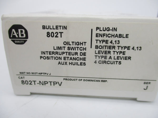 ALLEN BRADLEY 802T-NPTPV SER. J 300VAC (WH) NSMP