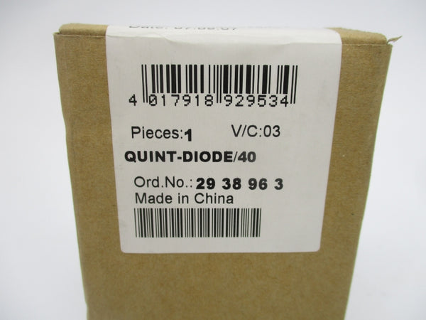 PHOENIX CONTACT QUINT-DIODE/40 29 38 963 V/C:03 30V NSMP