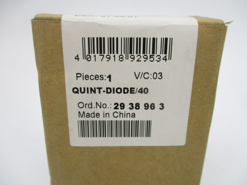 PHOENIX CONTACT QUINT-DIODE/40 29 38 963 V/C:03 30V NSMP