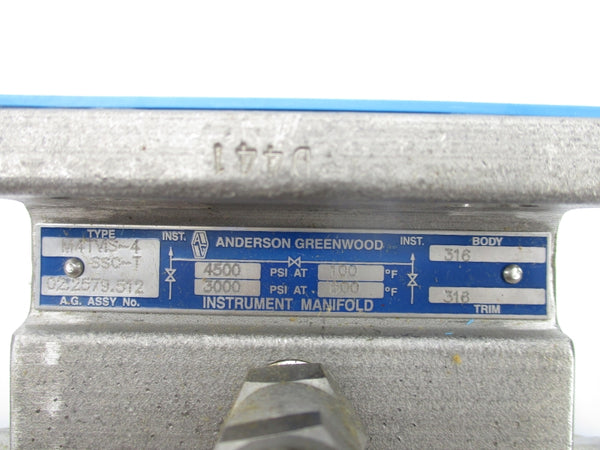 ANDERSON GREENWOOD M4TVIS-4-SSC-T 02.2579.512 4500 PSI NSMP
