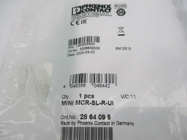 PHOENIX CONTACT MINI MCR-SL-R-UI 28 64 09 5 V/C:11 NSMP