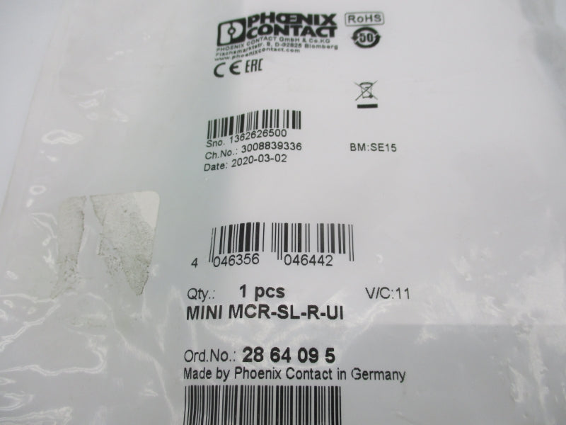 PHOENIX CONTACT MINI MCR-SL-R-UI 28 64 09 5 V/C:11 NSMP