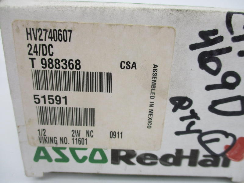 ASCO HV2740607 1/2" 24VDC NSMP