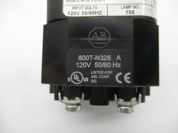 ALLEN BRADLEY 800T-PA16GX SER. T 120V (WH) NSMP