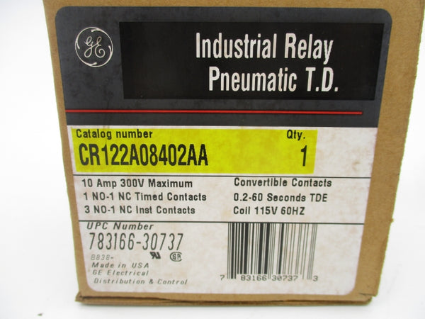GENERAL ELECTRIC CR122A08402AA 115V 0.2-60S NSMP