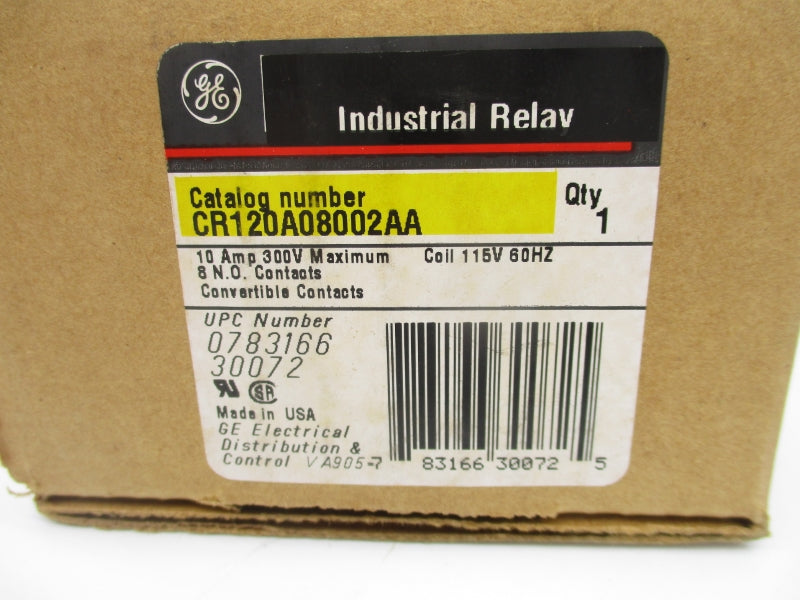 GENERAL ELECTRIC CR120A08002AA SER. A 115V NSMP