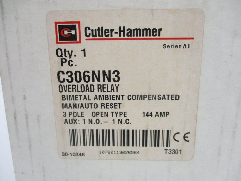 CUTLER HAMMER C306NN3 SER. A1 600V 144A NSMP