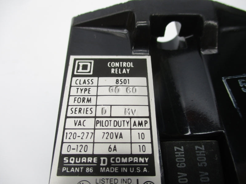 SQUARE D 8501GO60 SER. D 110/120V NSMP