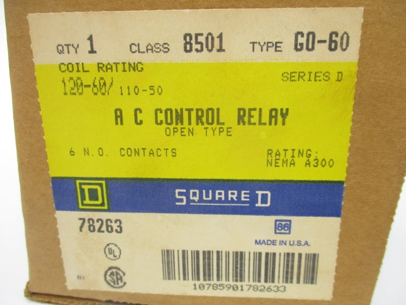 SQUARE D 8501GO60 SER. D 110/120V NSMP