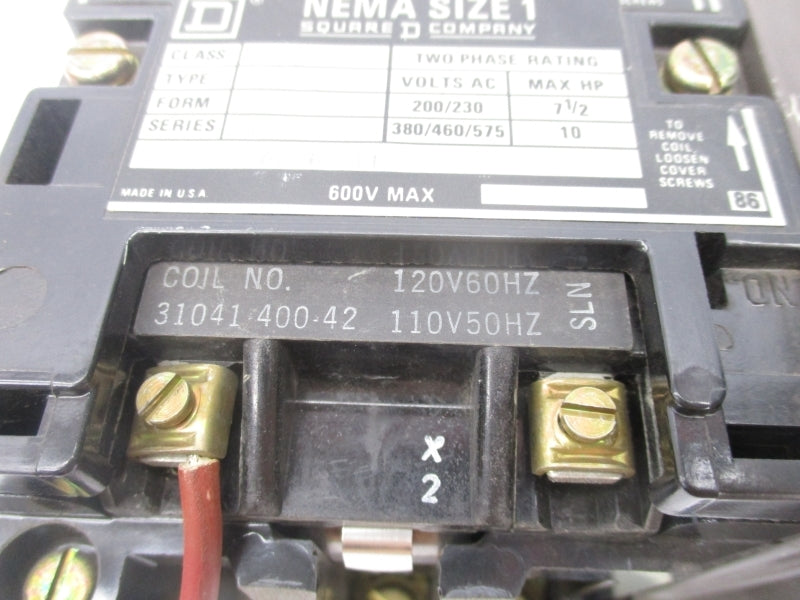 SQUARE D 8502SCO3 SER. A 110/120V NSMP