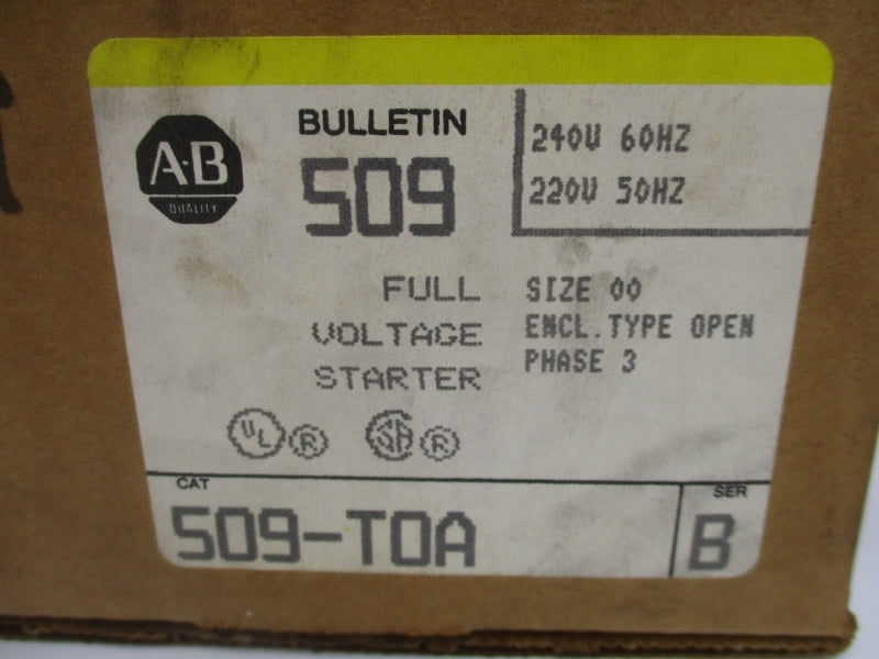 INDUSTRIAL SPARE PART 509-TOA SER. B (BR/WH) NSMP