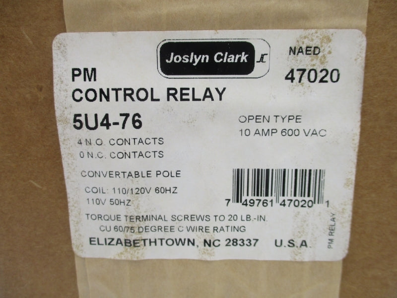 JOSLYN CLARK 5U4-76 110/120V 10A NSMP