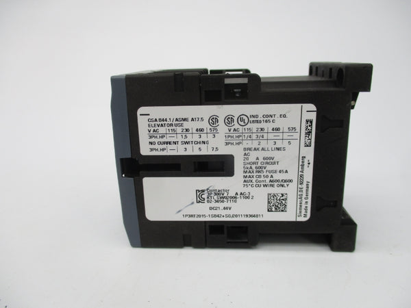 SIEMENS 3RT2015-1SB42 21-44VDC NSNP