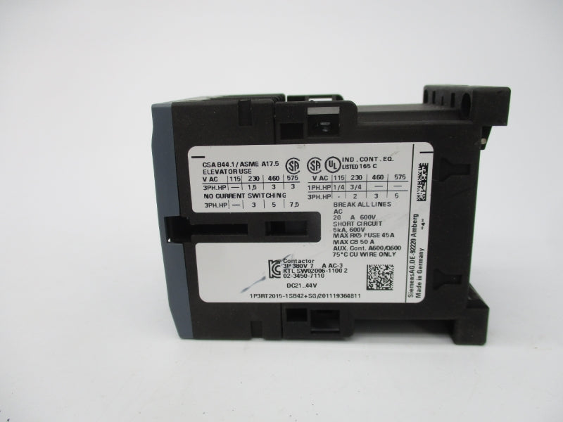 SIEMENS 3RT2015-1SB42 21-44VDC NSNP