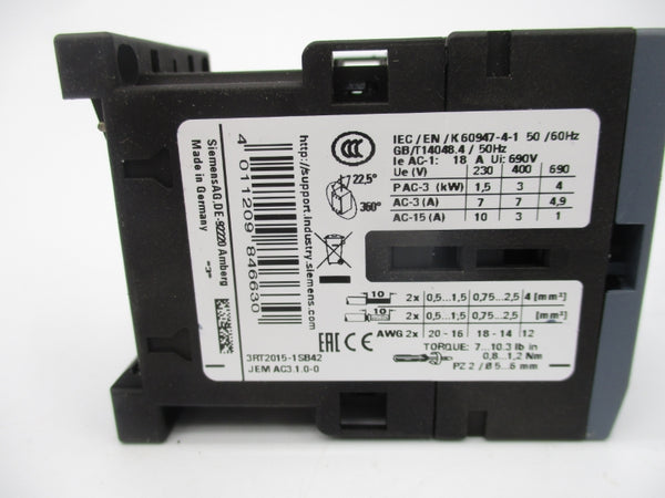 SIEMENS 3RT2015-1SB42 21-44VDC NSNP