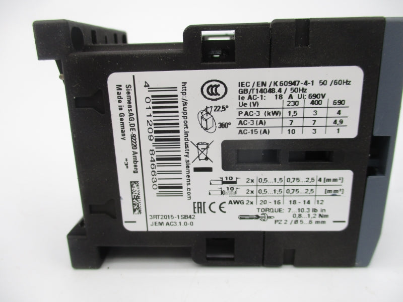 SIEMENS 3RT2015-1SB42 21-44VDC NSNP