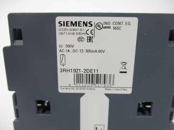 SIEMENS 3RH1921-2DE11 500V NSNP