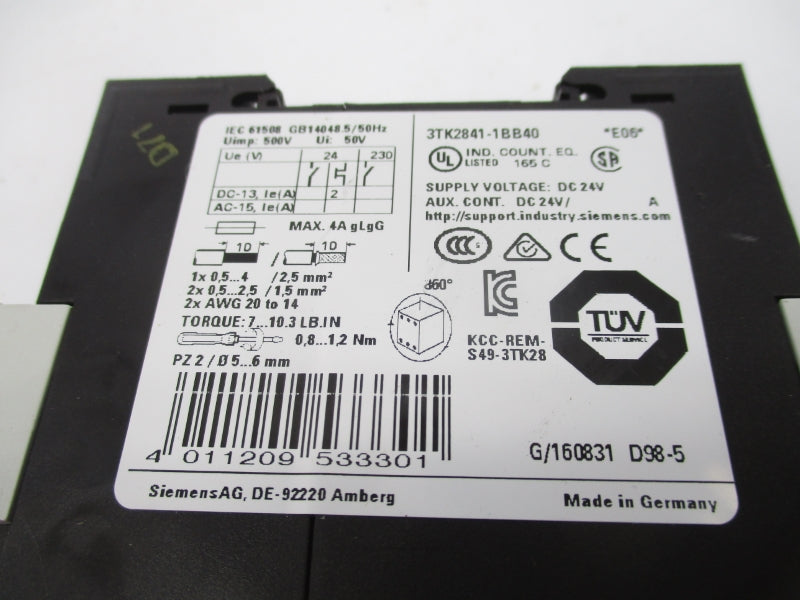 SIEMENS 3TK2841-1BB40 24VDC NSNP