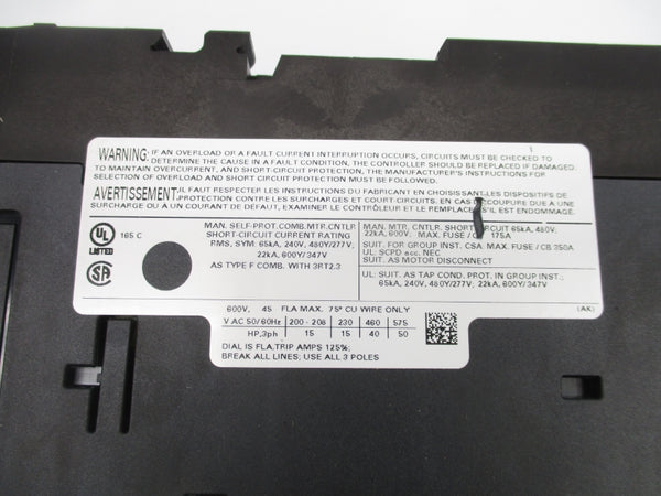 SIEMENS 3RV2031-4VA10 600V 35-45A NSNP