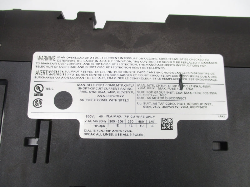 SIEMENS 3RV2031-4VA10 600V 35-45A NSNP