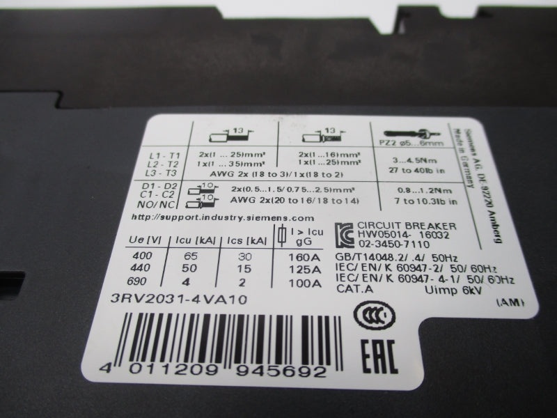 SIEMENS 3RV2031-4VA10 600V 35-45A NSNP