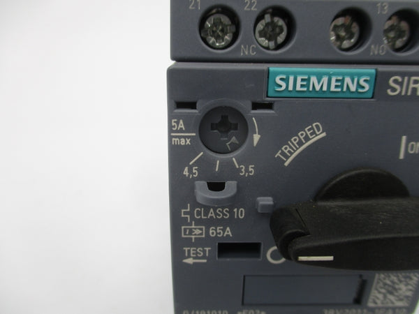 SIEMENS 3RV2011-1FA10 600V 3.5-5A NSNP