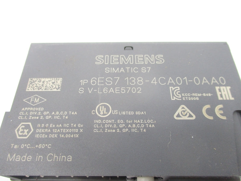 SIEMENS 6ES7 138-4CA01-0AA0 24VDC NSNP