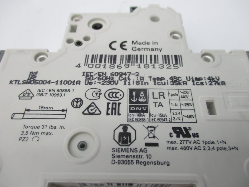 SIEMENS 5SY4102-7 230/400V 2A NSNP