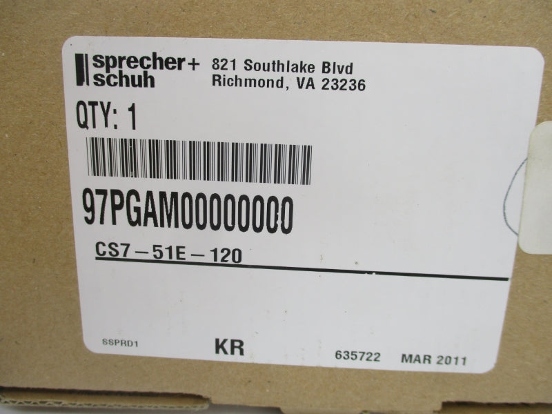 SPRECHER+SCHUH CS7-51E-120 110/120V NSMP