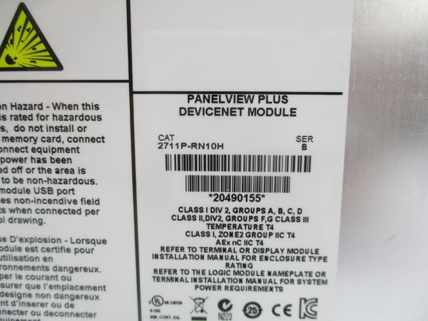 ALLEN BRADLEY 2711P-RN10H SER. B NSMP